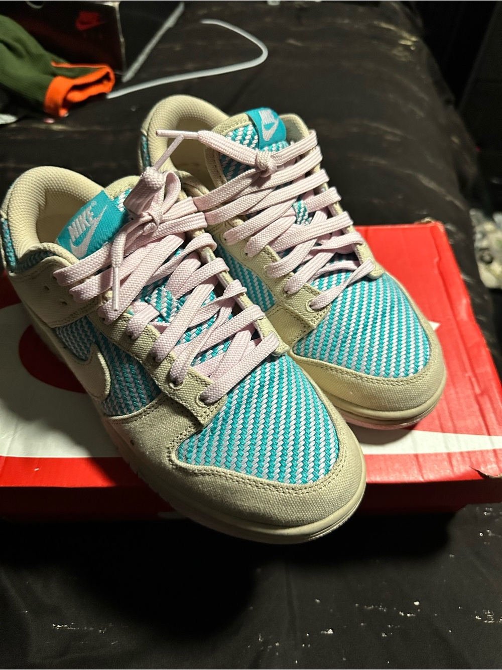 Nike Kids' Turquoise & Lilac Low-Top Sneakers